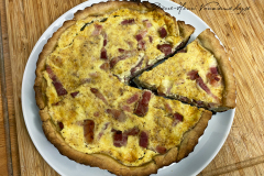 Quiche lorraine cuisson Kamado