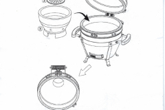 kamado Apollo small schema des pièces