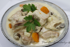 Blanquette de veau à l'ancienne cuisson sous vide, basse température