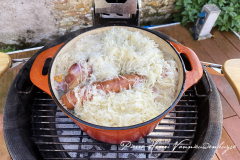 Cuisson de la choucroute au kamado
