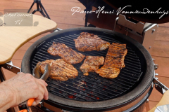 cuisson Steak de filet mignon de porc grillé Churrasco mariné sauce BBQ sakari