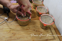 mise en place de la sonde avec bouchon presse étoupe