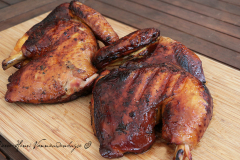 Poulet fumé kamado