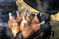 Lollipops de poulet fume