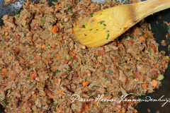 Hachis de boeuf assaisonné