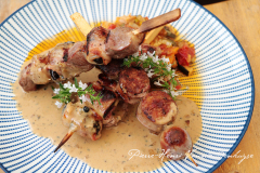Parrillada de brochettes de canard