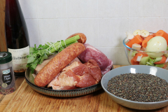 Les ingrédients de la recette petit salé et fumé vosgien