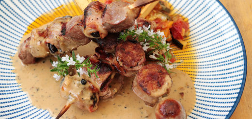 Parrillada de brochettes de canard