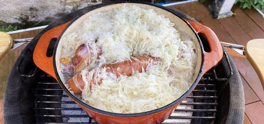 Cuisson de la choucroute au kamado